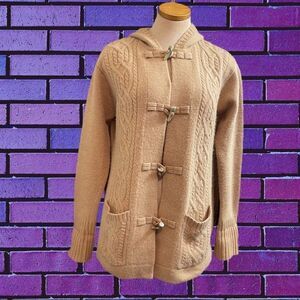 Women's Tan Toggle Sweater